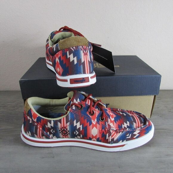 Wrangler Women's 6 Red Ombre Aztec Print Low Top Casual Shoes KWC0021 - Picture 3 of 5